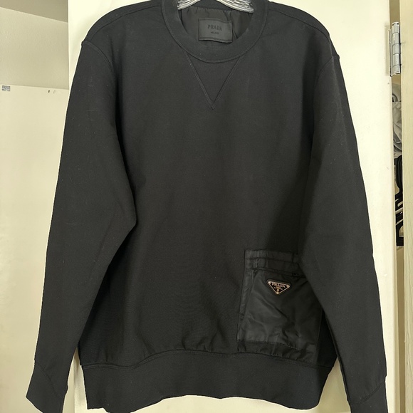 PRADA Large Black technical Prada Sweater